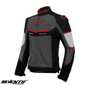 Geaca moto Seventy Degrees SD-JR60 Thunder - barbati, vara, sport, gri/rosu
