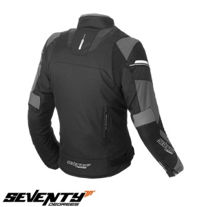 Geaca moto Seventy Degrees SD-JR71 - dama, all season, impermeabila, racing, negru/gri - Img 2