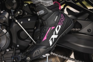 Ghete moto Ixon Ranker WP LS - dama, all season, impermeabile, roadster, negru/alb - Img 4