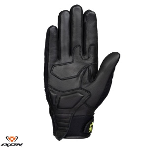 Manusi moto piele Ixon MIG MS - barbati, vara, roadster, degete tactile, negru/galben - Img 2