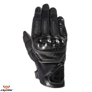 Manusi moto piele Ixon RS4 AIR MS - barbati, vara, sport, degete tactile, negru