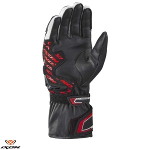 Manusi moto piele Ixon Thund MS - barbati, vara, racing, negru/rosu/alb - Img 2
