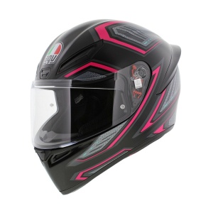 Casca AGV K1 S Sling - Integrală, negru/roz mat, ECE 22.06 - Img 2