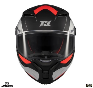 Casca Axxis Fenix Ork B5 negru/gi/rosu mat - Img 3