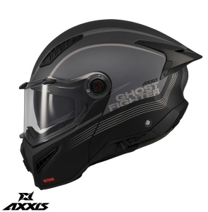Casca Axxis GhostFighter SV Bitone - Flip-up, gri mat, Ochelari soare incluși, ECE 22.06 - Img 2