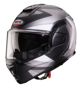 Casca Caberg Trip SV Lunar S6 - Flip-up, negru/gri/alb mat, Ochelari soare incluși, ECE 22.06 - Img 2