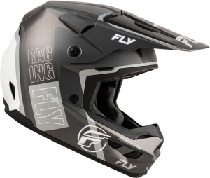 Casca Fly Racing KINETIC - Cross enduro, negru/alb/gri mat, ECE 22.06 - Img 2