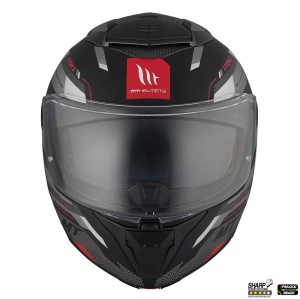 Casca MT Helmets Atom 2 SV Bast - Flip-up, negru/gri mat, Ochelari soare incluși, ECE 22.06 - Img 3