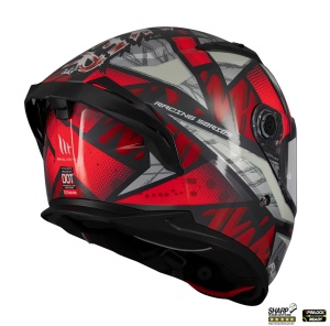 Casca MT Helmets Braker SV Fury - Integrală, rosu lucios, Ochelari soare incluși, ECE 22.06 - Img 4