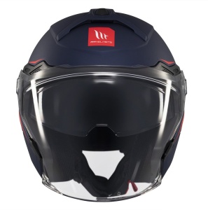 Casca MT Helmets Cosmo SV - Open face, albastru mat, Ochelari soare incluși, ECE 22.06 - Img 3