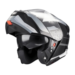 Casca MT Helmets Genesis SV Raccoon - Flip-up, verde lucios, Ochelari soare incluși, ECE 22.06