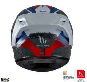 Casca MT Helmets KRE+ Carbon Projectile - Integrală, albastru lucios - Img 4