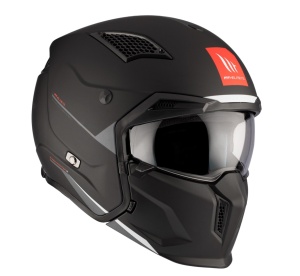 Casca MT Helmets Streetfighter SV S - Adventure, negru mat, Ochelari soare incluși, ECE 22.06 - Img 4