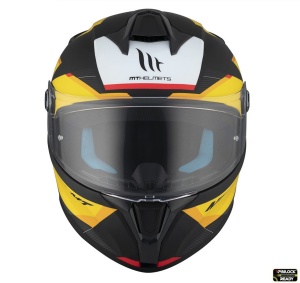 Casca MT Helmets Targo S Kay - Integrală, galben mat, ECE 22.06 - Img 3