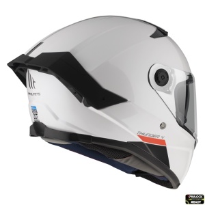 Casca MT Helmets Thunder 4 SV - Integrală, alb lucios, Ochelari soare incluși, ECE 22.06 - Img 3