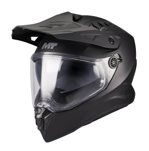 Casca MT Helmets Track SV Pure - Adventure, negru mat, Ochelari soare incluși, ECE 22.06