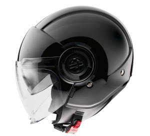 Casca MT Helmets Viale SV S - Open face, negru lucios, Ochelari soare incluși, ECE 22.06