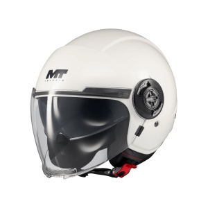 Casca MT Helmets Viale SV S Pure - Integrală, alb, Ochelari soare incluși