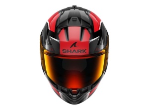 Casca SHARK RIDILL 2 BERSEK - Integrală, negru/rosu/alb lucios, Ochelari soare incluși - Img 2