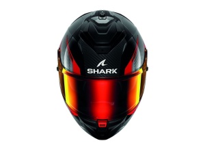 Casca SHARK SPARTAN GT PRO KULTRAM CARBON - Integrală, negru/rosu lucios, Ochelari soare incluși - Img 3