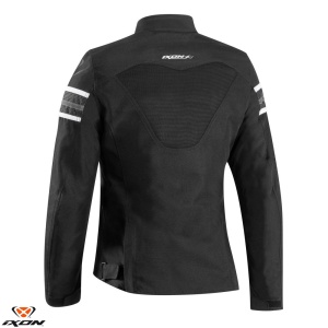 Geaca moto Ixon Ilana LS - dama, all season, impermeabila, roadster/racing, negru/alb - Img 2
