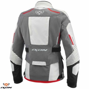 Geaca moto Ixon Midgard LS - dama, all season, impermeabila, touring/adventure, gri/negru/rosu - Img 2