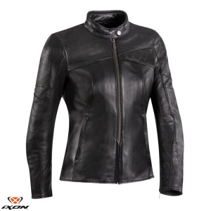 Geaca moto piele Ixon Cranky LS - dama, all season, urban/heritage, negru