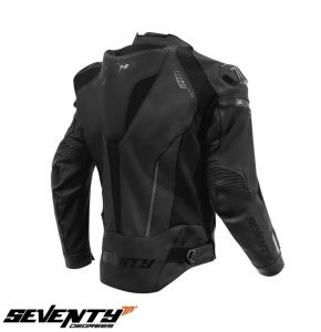 Geaca moto piele Seventy Degrees SD-JL24 Spoiler - barbati, all season, impermeabila, sport, negru - Img 3