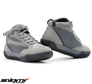Ghete moto Seventy Degrees SD-BC12 - unisex, impermeabile, casual, gri
