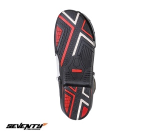 Ghete moto Seventy Degrees SD-BR1 - barbati, impermeabile, racing, alb/rosu - Img 2