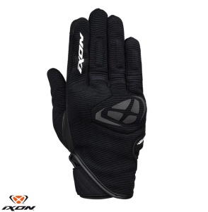 Manusi moto piele Ixon MIG MS - barbati, vara, roadster, degete tactile, negru/alb