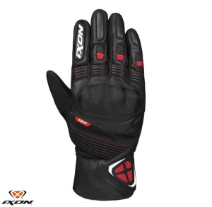 Manusi moto piele Ixon Pro Hawker MS - barbati, iarna, impermeabile, roadster, degete tactile, negru/rosu
