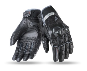 Manusi moto piele Seventy Degrees SD-N32 - barbati, vara, racing/naked, negru/gri