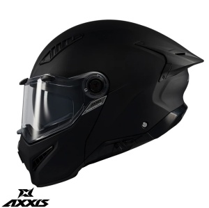 Casca Axxis GhostFighter SV - Flip-up, negru mat, Ochelari soare incluși, ECE 22.06 - Img 3