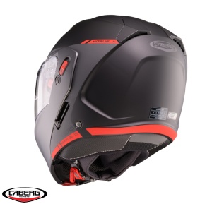 Casca Caberg Horus X Ray - Flip-up, negru/gri/rosu fluor mat, Ochelari soare incluși, ECE 22.06 - Img 5