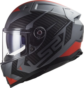 Casca LS2 Helmets Vector II Splitter - Integrală, gri titan/rosu mat, Pinlock și ochelari soare incluși, ECE 22.06 - Img 2
