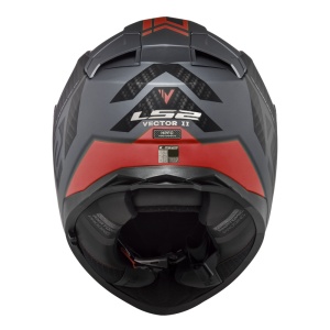 Casca LS2 Helmets Vector II Splitter - Integrală, gri titan/rosu mat, Pinlock și ochelari soare incluși, ECE 22.06 - Img 4