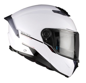 Casca MT Helmets Atom 2 SV - Flip-up, alb lucios, Ochelari soare incluși, ECE 22.06 - Img 4