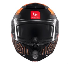 Casca MT Helmets Atom 2 SV Strange - Flip-up, gri portocaliu, Ochelari soare incluși, ECE 22.06 - Img 3