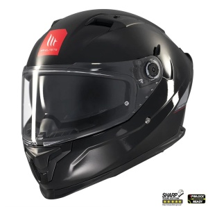 Casca MT Helmets Braker SV - Integrală, negru lucios, Ochelari soare incluși, ECE 22.06 - Img 2
