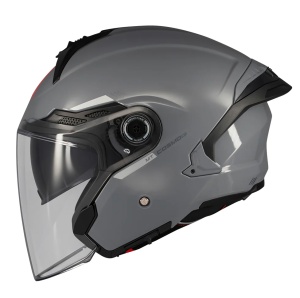 Casca MT Helmets Cosmo SV - Open face, gri lucios, Ochelari soare incluși, ECE 22.06