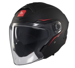 Casca MT Helmets Cosmo SV - Open face, negru mat, ECE 22.06 - Img 2