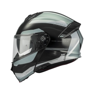 Casca MT Helmets Genesis SV Raccoon - Flip-up, verde lucios, Ochelari soare incluși, ECE 22.06 - Img 2