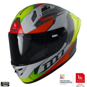 Casca MT Helmets KRE+ Carbon Projectile - Integrală, gri lucios - Img 2