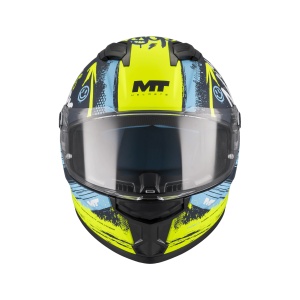 Casca MT Helmets Stinger 2 Rocket - Integrală, galben mat, ECE 22.06 - Img 3