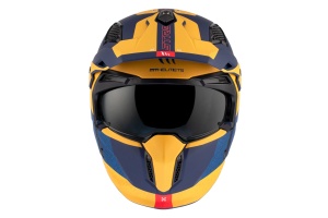 Casca MT Helmets Streetfighter SV S Totem - Adventure, galben mat, Ochelari soare incluși, ECE 22.06 - Img 3