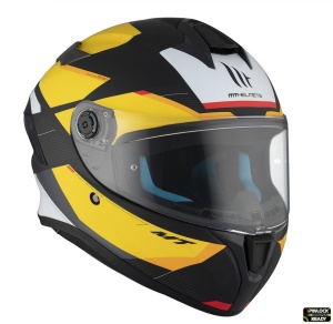 Casca MT Helmets Targo S Kay - Integrală, galben mat, ECE 22.06 - Img 4
