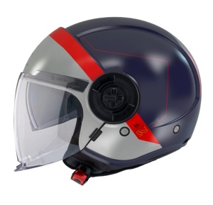 Casca MT Helmets Viale SV S 68 Unit - Open face, albastru mat, Ochelari soare incluși, ECE 22.06 - Img 2