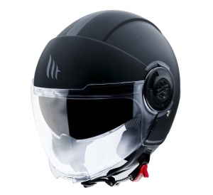 Casca MT Helmets Viale SV S - Open face, negru mat, Ochelari soare incluși, ECE 22.06 - Img 2