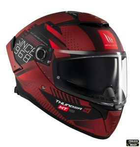 Casca MT Thunder 4 SV Luminence rosu mat cu parasolar - Img 4